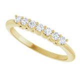 14K Yellow 1/5 CTW Lab-Grown Diamond 7-Stone Anniversary Band