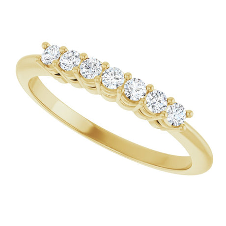 14K Yellow 1/5 CTW Lab-Grown Diamond 7-Stone Anniversary Band