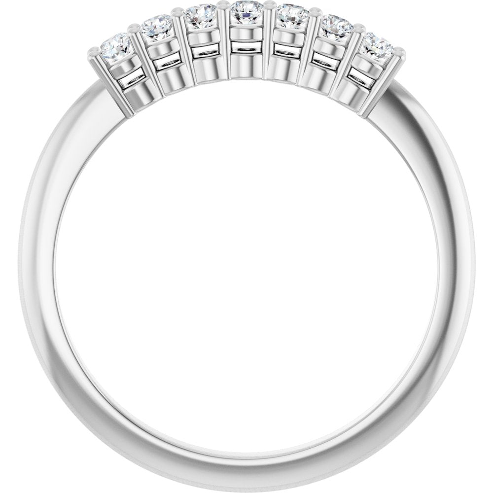 14K White 1/5 CTW Lab-Grown Diamond 7-Stone Anniversary Band