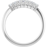 14K White 1/5 CTW Lab-Grown Diamond 7-Stone Anniversary Band