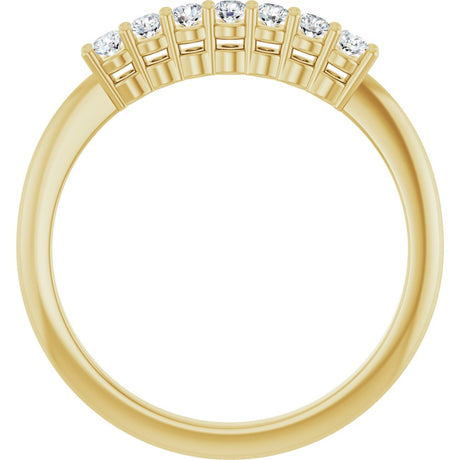 14K Yellow 1/5 CTW Lab-Grown Diamond 7-Stone Anniversary Band