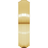 14K Yellow Gold 5 mm Double Stepped-Edge Flat Band Size 10.5