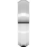 14K White Gold 5 mm Double Stepped-Edge Flat Band Size 10
