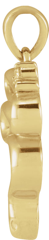 14K Yellow .03 CTW Natural Diamond Serpent Pendant