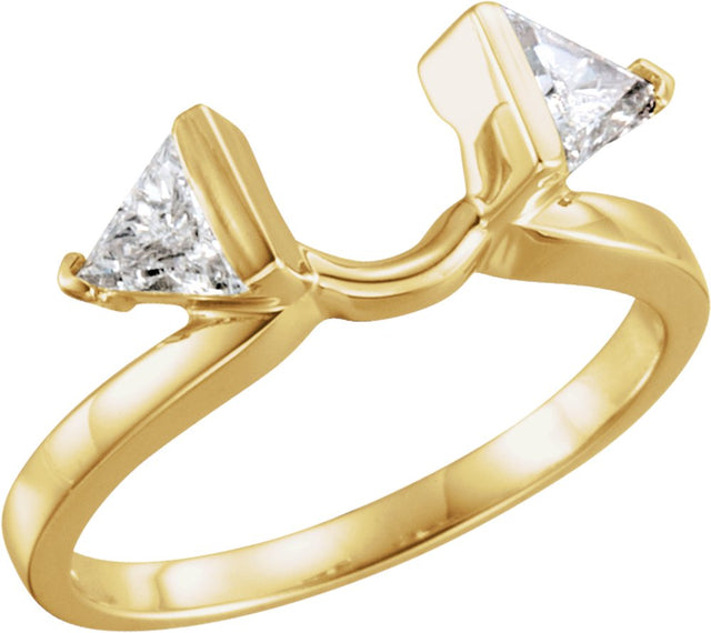 14K Yellow 3/8 CTW Natural Diamond Wrap-Style Ring Enhancer