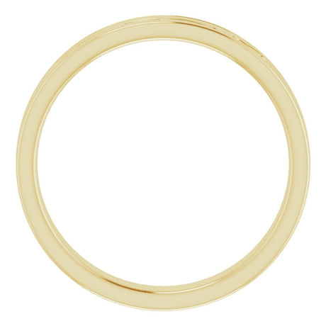 10K Yellow Gold 3.5 mm Floral Flat Band Size 8 