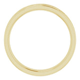 14K Yellow Gold 3.5 mm Floral Flat Band Size 6 