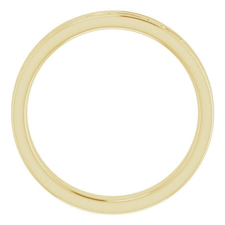 14K Yellow Gold 3.5 mm Floral Flat Band Size 6 