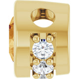14K Yellow Natural Citrine & .07 CTW Natural Diamond Pendant