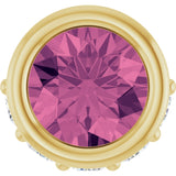 14K Yellow Gold Natural Pink Tourmaline & .07 CTW Natural Diamond Pendant