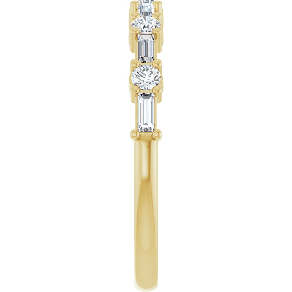 14K Yellow 3/8 CTW Natural Diamond Anniversary Band