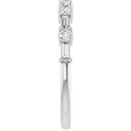 14K White 3/8 CTW Lab-Grown Diamond Anniversary Band