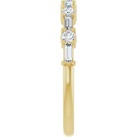 14K Yellow 3/8 CTW Lab-Grown Diamond Anniversary Band