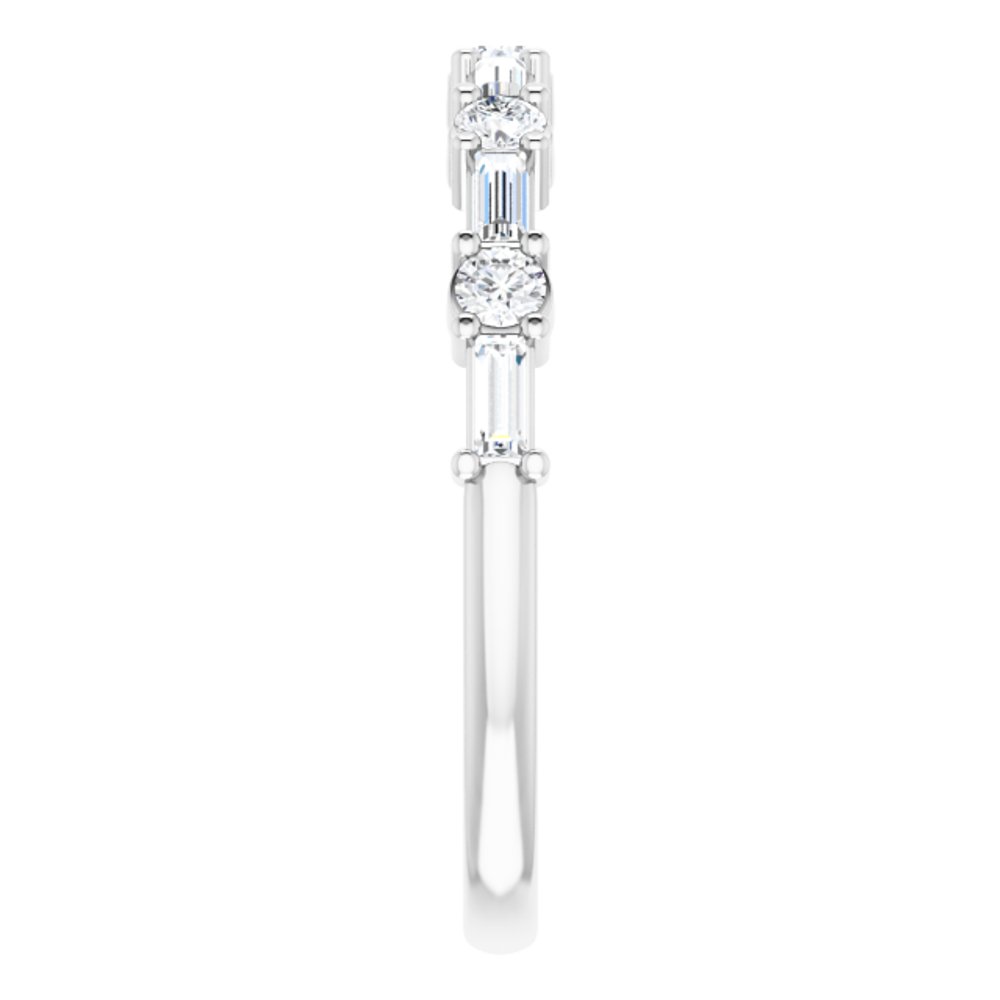 14K White 3/8 CTW Lab-Grown Diamond Anniversary Band