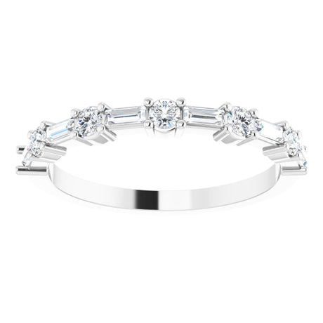 14K White 3/8 CTW Lab-Grown Diamond Anniversary Band