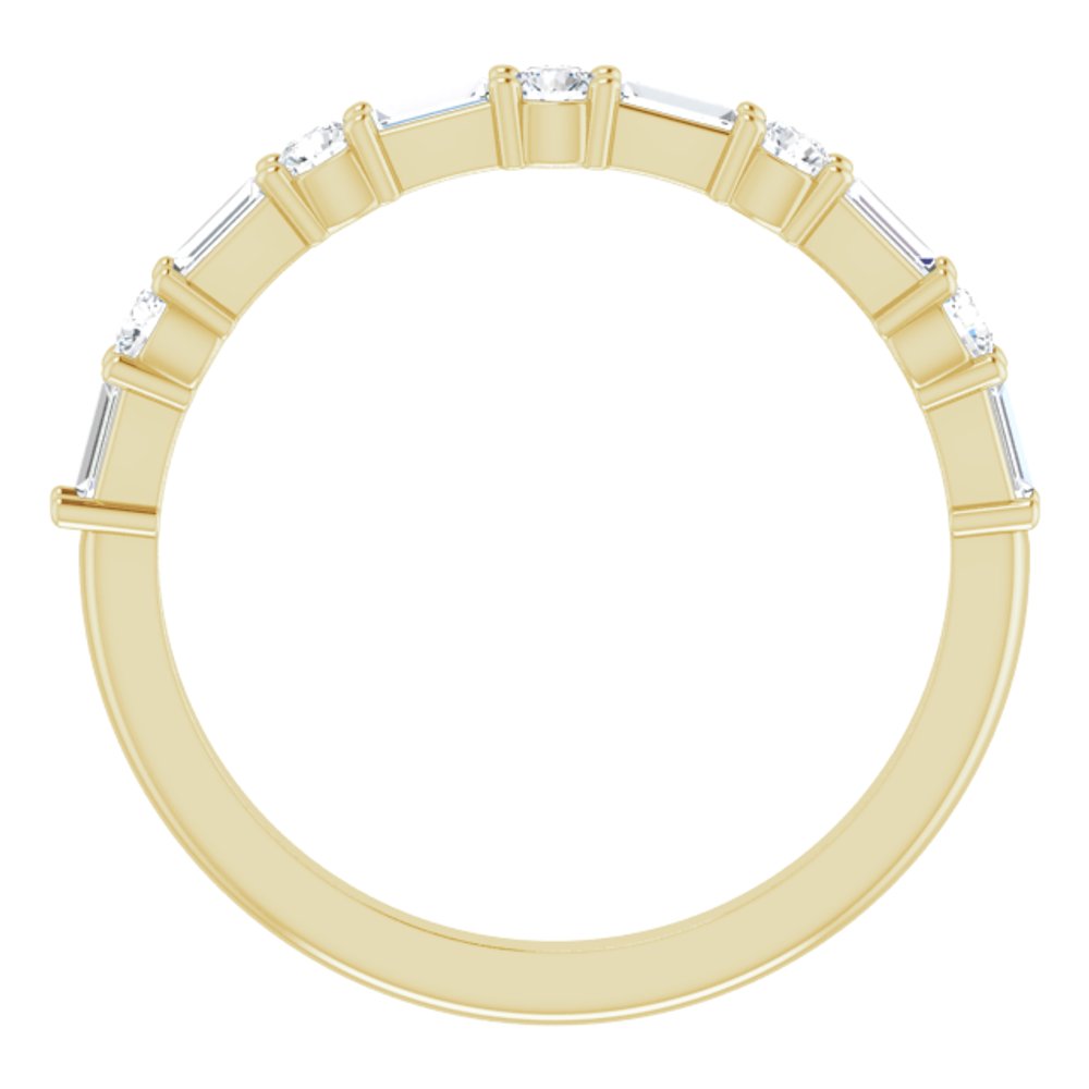 14K Yellow 3/8 CTW Lab-Grown Diamond Anniversary Band