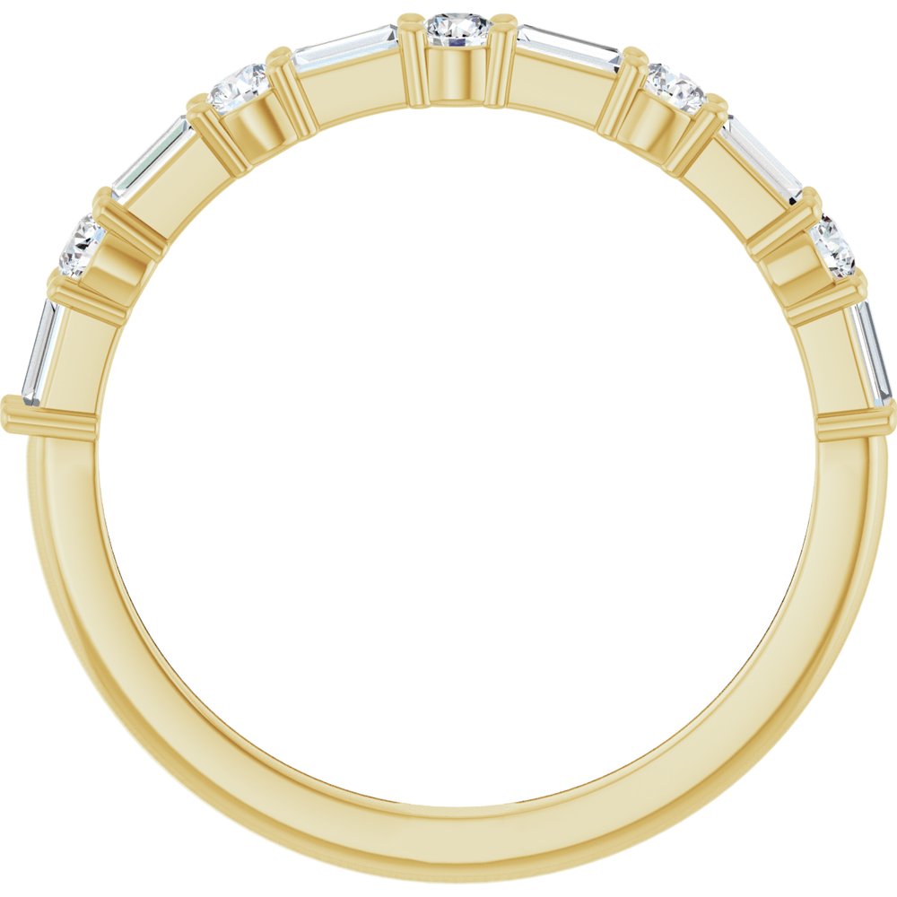14K Yellow 3/8 CTW Natural Diamond Anniversary Band