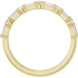 14K Yellow 3/8 CTW Natural Diamond Anniversary Band