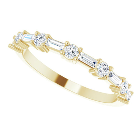 14K Yellow 3/8 CTW Lab-Grown Diamond Anniversary Band