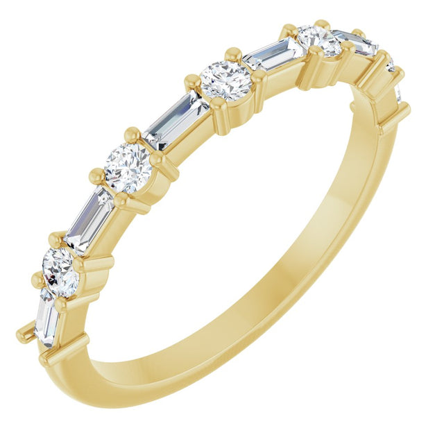 14K Yellow 3/8 CTW Natural Diamond Anniversary Band