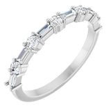 14K White 3/8 CTW Natural Diamond Anniversary Band