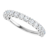 14K White Gold 1 CTW Lab-Grown Diamond Anniversary Band