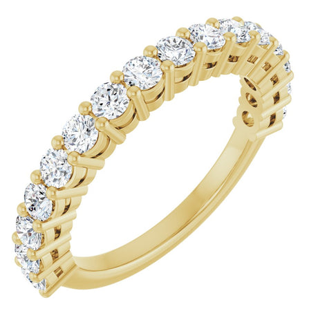 14K Yellow Gold 1 CTW Lab-Grown Diamond Anniversary Band