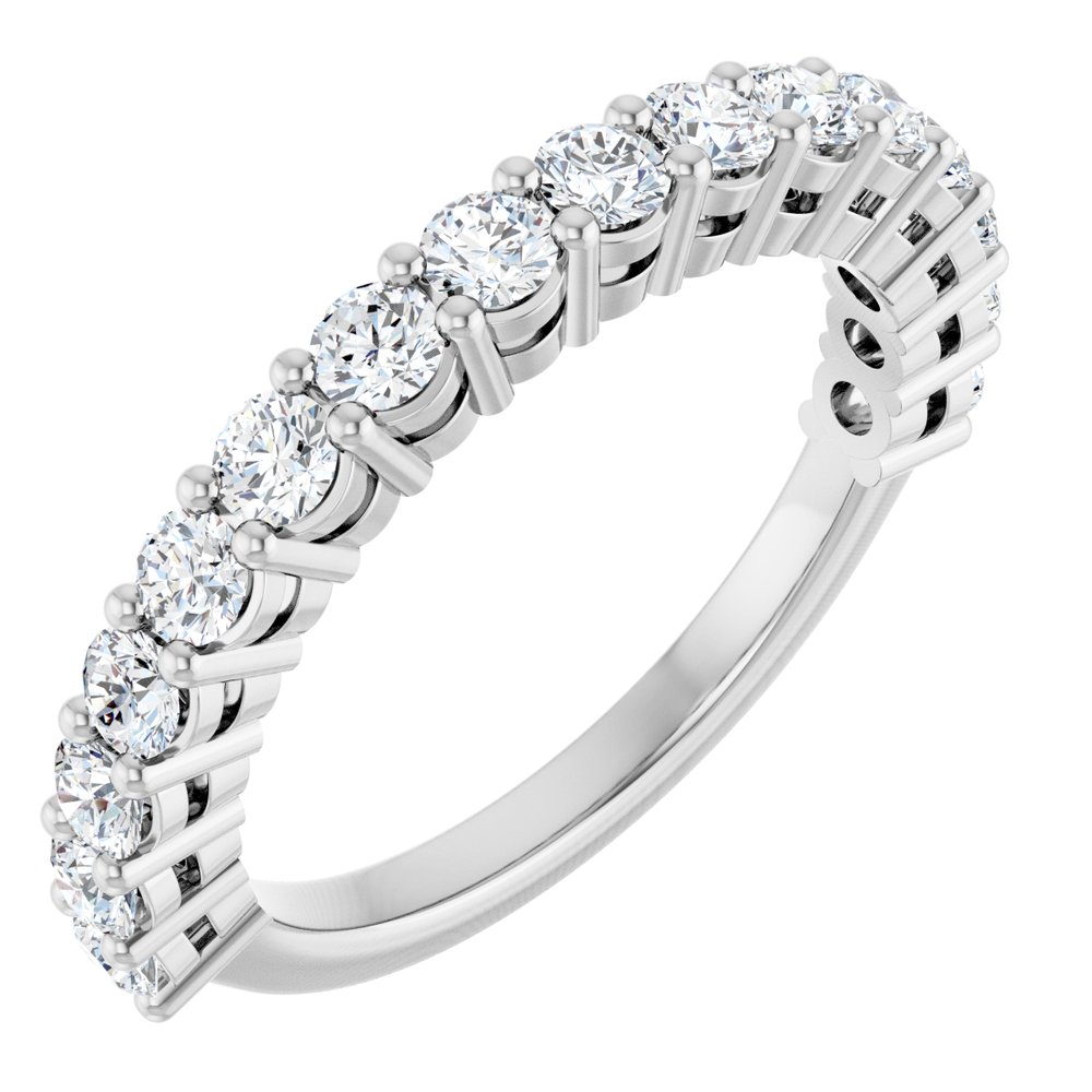 14K White Gold 1 CTW Lab-Grown Diamond Anniversary Band