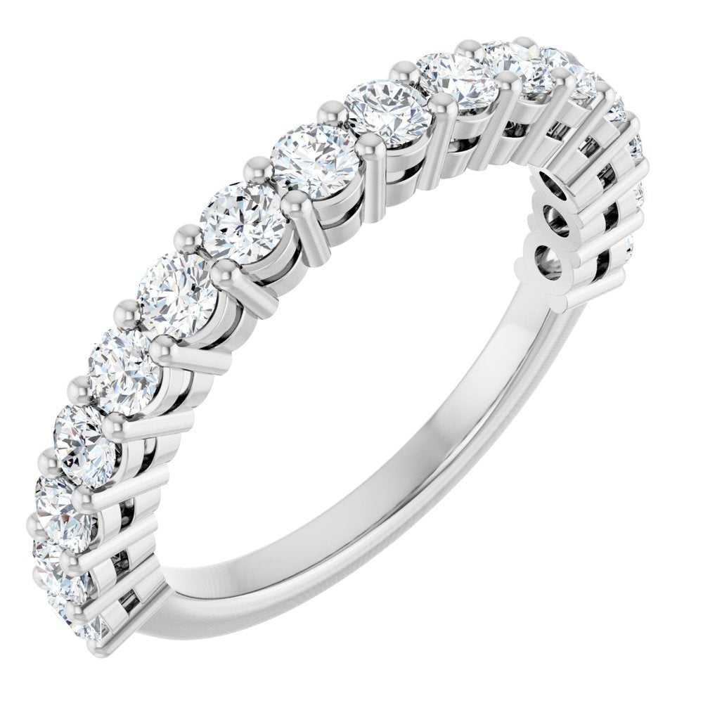 14K White Gold 1 CTW Lab-Grown Diamond Anniversary Band