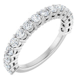 14K White Gold 1 CTW Lab-Grown Diamond Anniversary Band