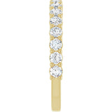14K Yellow Gold 1 CTW Lab-Grown Diamond Anniversary Band