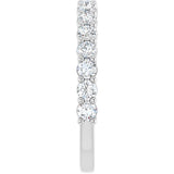 14K White Gold 1 CTW Lab-Grown Diamond Anniversary Band