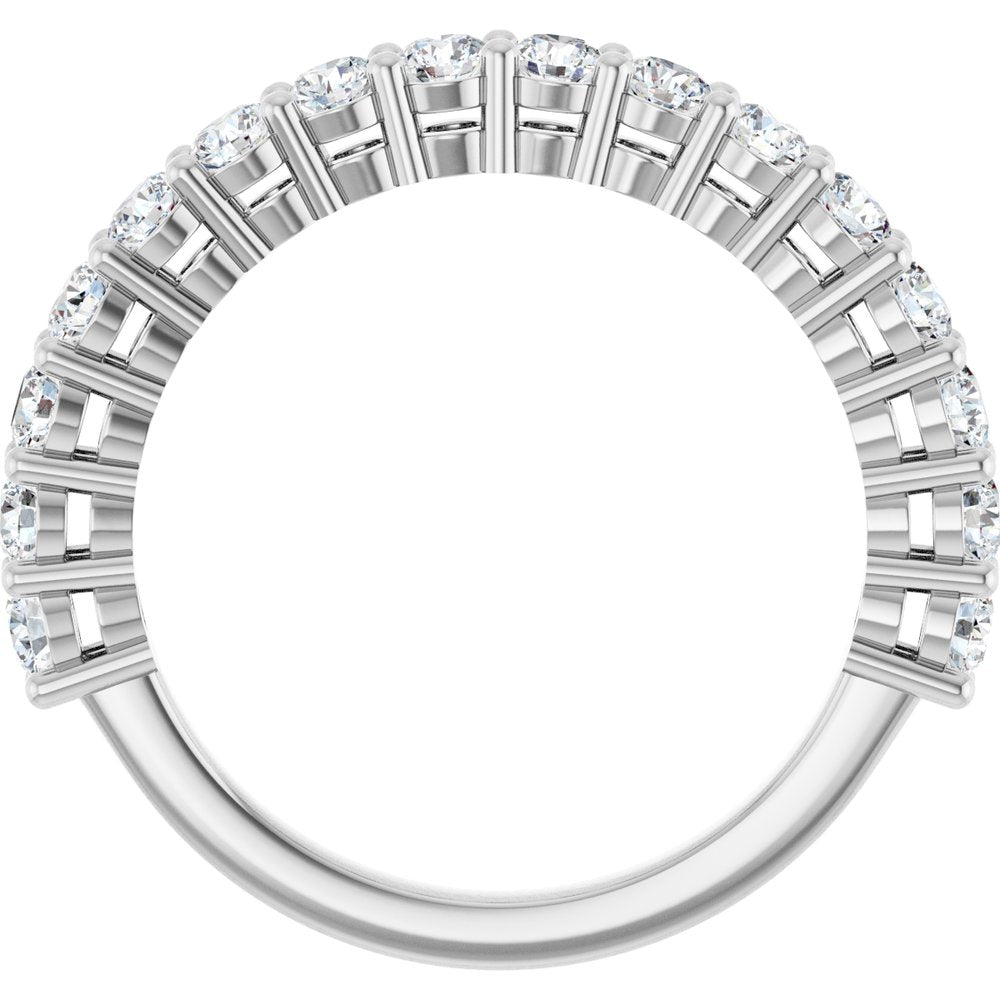 14K White Gold 1 CTW Lab-Grown Diamond Anniversary Band