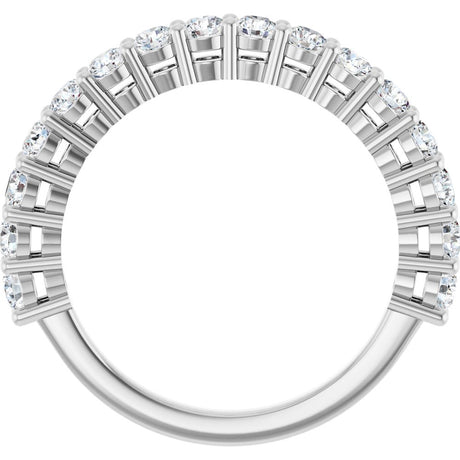 14K White Gold 1 CTW Lab-Grown Diamond Anniversary Band