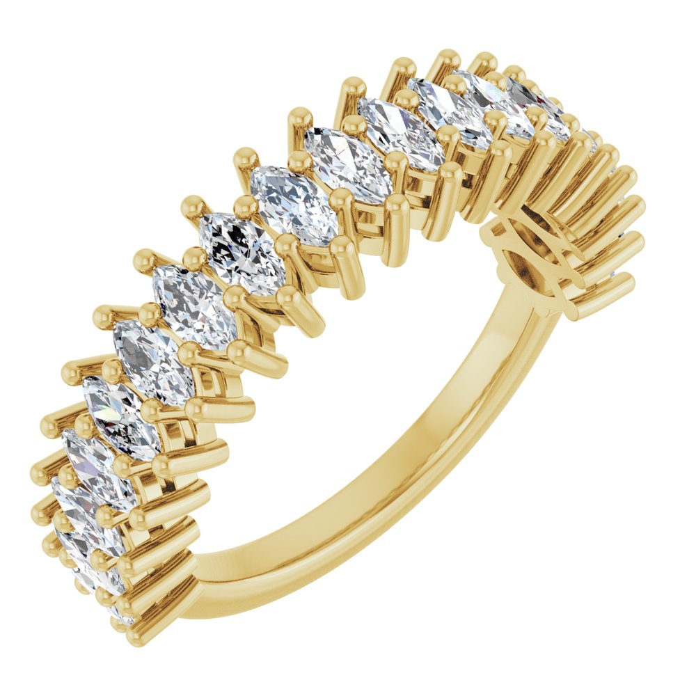 14K Yellow Gold 1 1/5 CTW Lab-Grown Diamond Anniversary Band