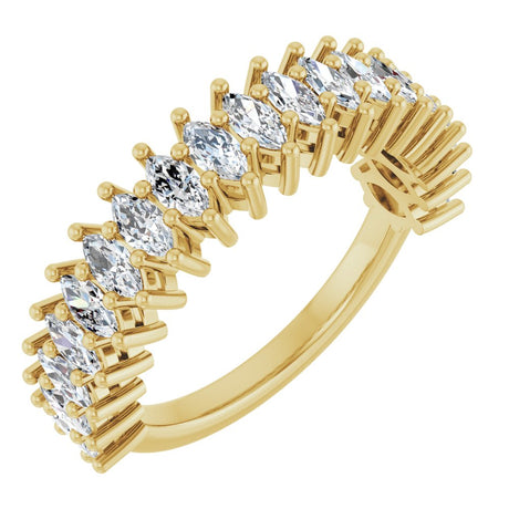 14K Yellow Gold 1 1/5 CTW Lab-Grown Diamond Anniversary Band