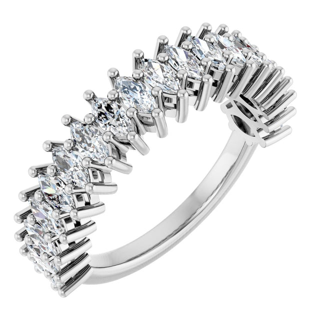 14K White Gold 1 1/5 CTW Lab-Grown Diamond Anniversary Band