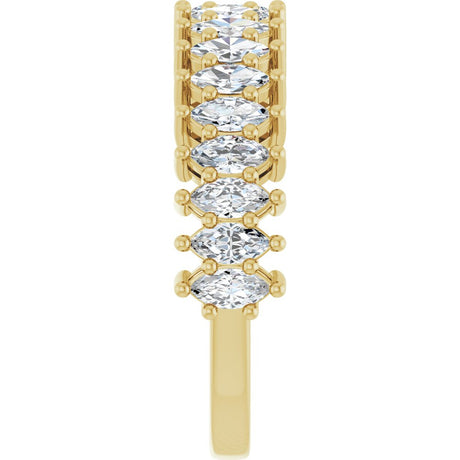 14K Yellow Gold 1 1/5 CTW Lab-Grown Diamond Anniversary Band