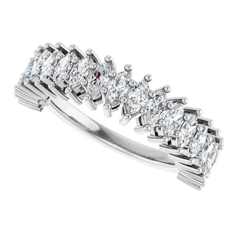 14K White Gold 1 1/5 CTW Lab-Grown Diamond Anniversary Band