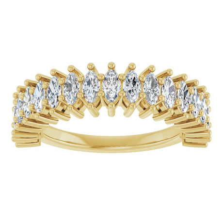 14K Yellow Gold 1 1/5 CTW Lab-Grown Diamond Anniversary Band