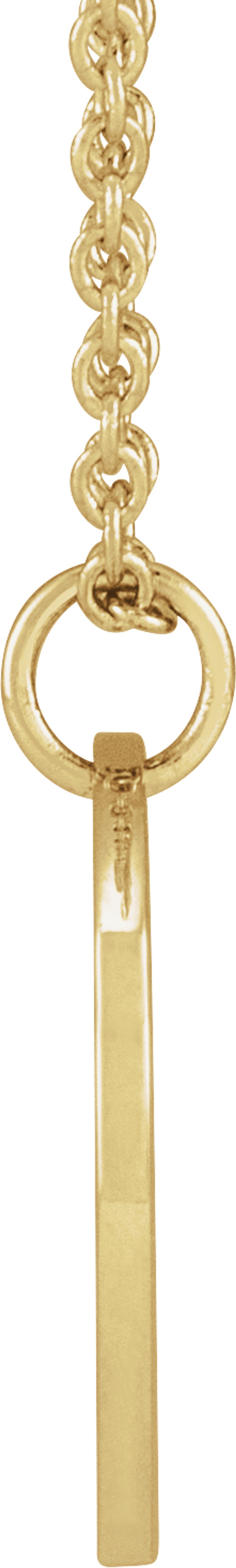 14K Yellow Gold Lily of the Valley May Birth Flower 16-18" Necklace