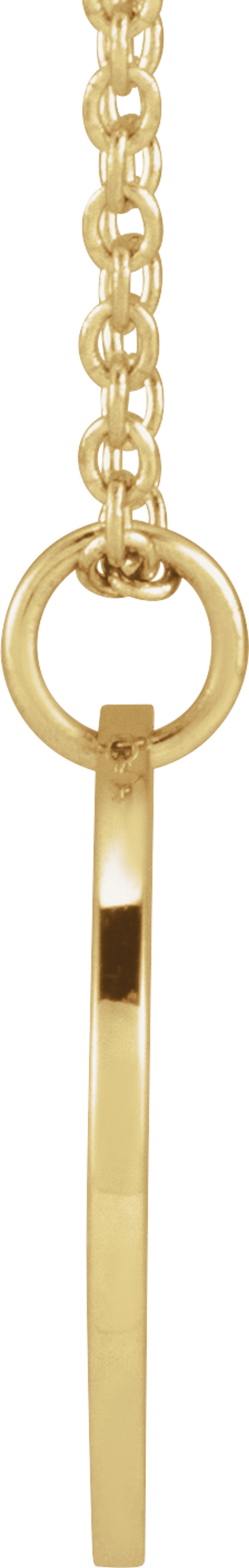 14K Yellow Chrysanthemum November Birth Flower 16-18" Necklace