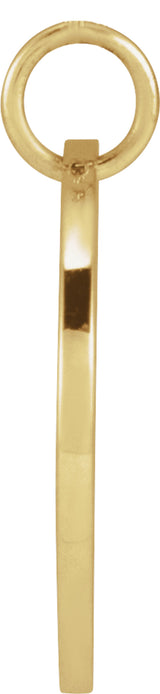 14K Yellow Gold Chrysanthemum November Birth Flower Pendant