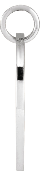 Sterling Silver Snow Drop January Birth Flower Pendant