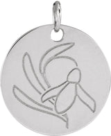 Sterling Silver Snow Drop January Birth Flower Pendant