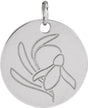 Sterling Silver Snow Drop January Birth Flower Pendant