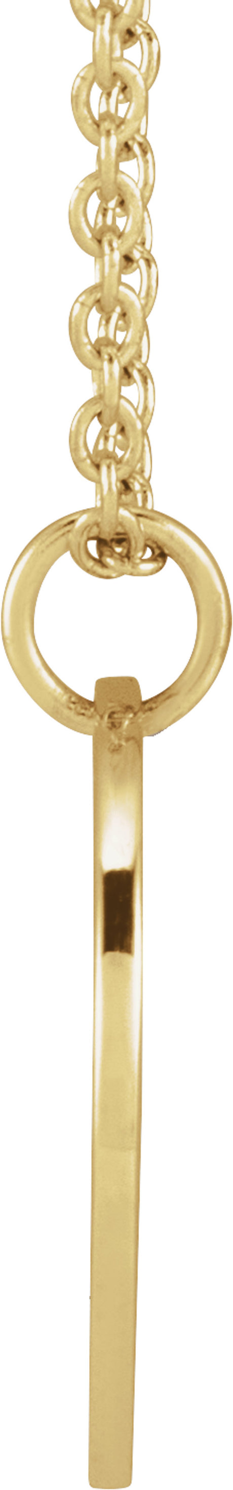 14K Yellow Morning Glory September Birth Flower 16-18" Necklace