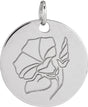 14K White Gold Morning Glory September Birth Flower Pendant