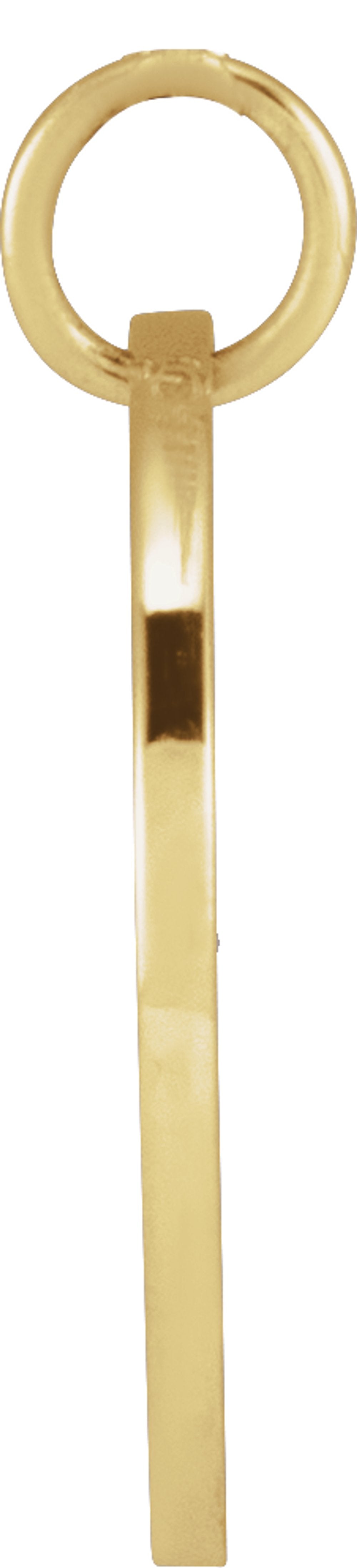 14K Yellow Gold Violet February Birth Flower Pendant