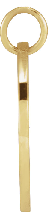 14K Yellow Gold Violet February Birth Flower Pendant